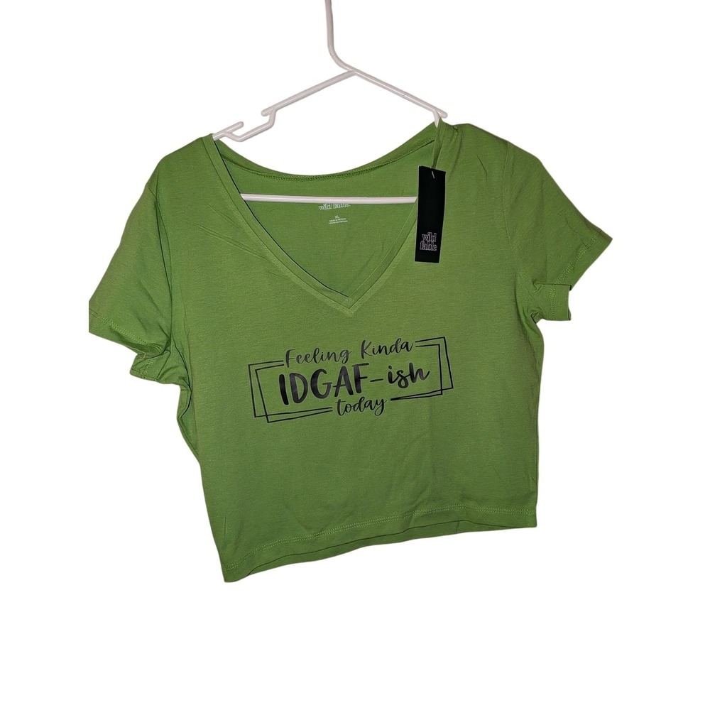 Wild Fable Womens Moss Green Short Sleeve Crewneck Basic Tee Shirt‎ XL
